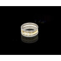 9ct (4.7grams) white/yellow gold 4 x Diamond Ring c/w 2 x bands on either side