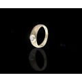 9ct (2.9gr) mat yellow gold Diamond Ring
