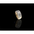 18ct (10.4) two tone ring white gold and rose gold