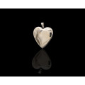 9ct (2.7 gram) White Gold Heart Locket Pendant