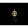 9ct (0.8gram) Yellow Gold Star Sign (Sagittarius) Pendant