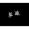 18ct (5.1grams) White Gold Earrings with small diamonds
