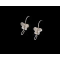 18ct (5.1grams) White Gold Earrings with small diamonds