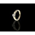 5gr, 9kt, White Gold 0.39ct Round Brilliant Diamond F VS2, Solitaire Ring