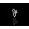 14ct 3.9ct White Gold 0.55ct Round Brilliant Diamond G SI2 Double Halo with smalls and GIA cert