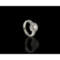 6.1gr Platinum,  0.36ct Round Brilliant Diamond J VVS2 Ring with GIA cert