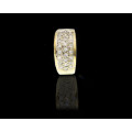 6.2gr 9kt Yellow Gold with a cluster of  0.01ct Round Brilliant Diamonds
