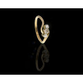 18ct ( 3grams) Rose Gold Trilogy diamond Ring