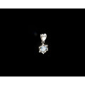 1.4 grams 18 carat White Gold Blue Diamond Pendant