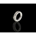 8.3 grams 18 carat White Gold and Diamond Triple Half Eternity Ring