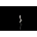 1.3 grams 9 carat White Gold Diamond Wishbone Ring