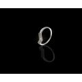 1.3 grams 9 carat White Gold Diamond Wishbone Ring