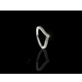 2.8 grams 18 carat White Gold Diamond Wishbone Ring