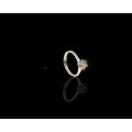1.8 grams 18 carat White Gold Fancy Diamond Solitaire Ring