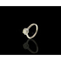 3.5 grams 18 carat White Gold Fancy Diamond Solitaire Ring