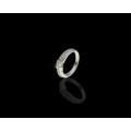 3.4 grams 14 carat White Gold Diamond Engagement  Ring