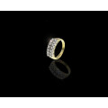 4.3 grams 18 carat Two Tone (Yellow and White Gold) Diamond Cocktail Ring