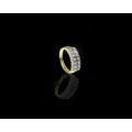 4.3 grams 18 carat Two Tone (Yellow and White Gold) Diamond Cocktail Ring
