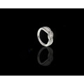 5.2 grams 18 carat White Gold and Diamond Entwined Half Eternity Ring