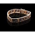 15.6 grams 14 carat Rose Gold Versace Link Bracelet  Length  16cm