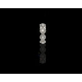 4.4 grams 18 carat White Gold Diamond Halo Link Half Eternity Ring