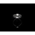 2.6 grams 14 carat White Gold Diamond Solitaire Ring