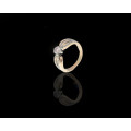 4.1 grams 9 carat Rose Gold and Diamond Engagement Ring