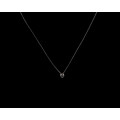 1.4 grams 18 carat White Gold Chain with attached Diamond Pendant
