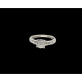 2.1 grams 18 carat White Gold Diamond Illusion Set Ring