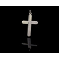 2.3grams 9 carat White Gold Cross Pendant