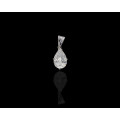 2.4 grams 18 carat White Gold Cubic Zirconia Pendant