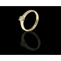 2 grams 9 carat Yellow Gold Diamond Solitaire Ring