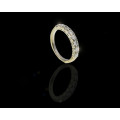 3.4 grams 18 carat White Gold Diamond Half Eternity Ring