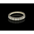 3.4 grams 18 carat White Gold Diamond Half Eternity Ring