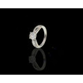 3.4 grams 18 carat White Gold Diamond Engagement Ring