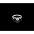 3.4 grams 18 carat White Gold Diamond Engagement Ring
