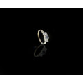 1.9 grams 14 carat White Gold Diamond Trilogy Ring