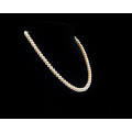 Pearl Necklace attached to a 2 gram 14 carat Yellow Gold Clasp