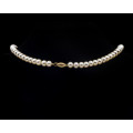 Pearl Necklace attached to a 2 gram 14 carat Yellow Gold Clasp