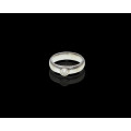 4.3 grams 9 carat White Gold Diamond Solitaire Ring