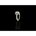 3.5 grams 18 carat White Gold Diamond Halo Ring