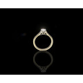 3.5 grams 18ct White Gold Browns Diamond Engagement Ring