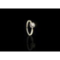 1.9 grams 9 carat White Gold Diamond Halo Ring
