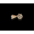 1.5 grams 18 carat Rose Gold Fancy Diamond Pendant