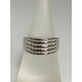 3.7 grams 9 carat White Gold, with Cubic Zirconias