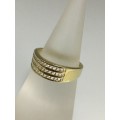 3.4 grams 9 carat Yellow Gold, with Cubic Zirconias