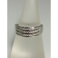 3.6 grams 9 carat White Gold, with Cubic Zirconias