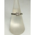 2.6 grams 9 carat White Gold  Diamond Engagement Ring