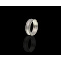 9ct White gold gents wedding band