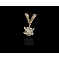 2.3 grams 18 carat Rose Gold Diamond Pendant